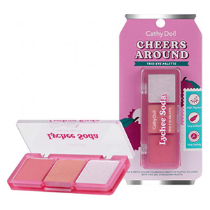  CATHY DOLL Cheers Around Trio Eye Palette, 01 Lychee Soda 