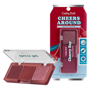  CATHY DOLL Cheers Around Trio Eye Palette, 06 Cherry Bay 
