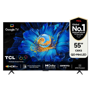  شاشة تي سي ال 55-انج فئة C6KS - سمارت - 4K - QD-Mini LED - إصدار 2025 - 60 هيرتز 