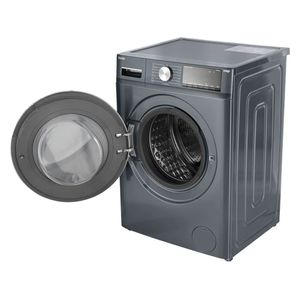  Denka MWM-12DGFL - 12Kg - 1400RPM - Front Loading Washing Machine - Dark Gray + Denka IST-2400PB - Steam Iron - Black 