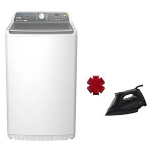  Denka BWM-200ATL - 18Kg - Top Loading Washing Machine - White + Denka IST-2400PB - Steam Iron - Black 