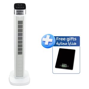 HAUSBERG HB-5953AB - Stand Fan - White + HAUSBERG HB-6011NG - Kitchen Scall