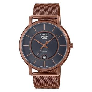  ساعة كاسيو للرجال MTP-B120MR-8AVDF - عرض بعقارب, سوار من ستانلس ستيل - وردي 