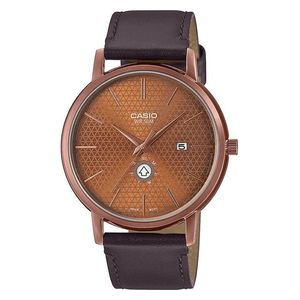  Casio Watch MTP-B125RL-5AVDF For Men - Analog Display, Leather Band - Brown 