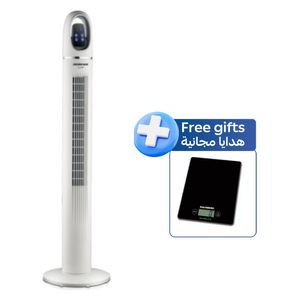 HAUSBERG HB-5958AB - Stand Fan - White + HAUSBERG HB-6011NG - Kitchen Scall