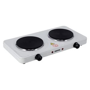 Geepas GHP32014 - 2 Burners - Electric Cooker - 2000 W - White