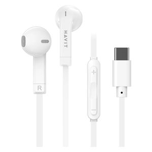  Havit E336C - Type-C Wired Headphone In Ear - White 