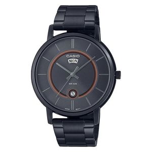  ساعة كاسيو للرجال MTP-B120B - عرض بعقارب, سوار من ستانلس ستيل - أسود 