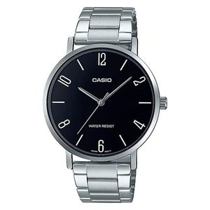  Casio Men's Watch MTP-VT01D-1B2UDF - Analog Display, Stainless Steel Bracelet - Silver 
