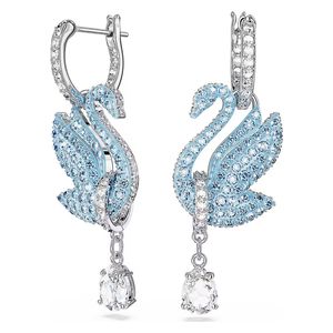 Swarovski Women Iconic Swan Earrings - Blue Moon