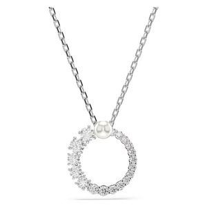  Swarovski Matrix pendant Crystal pearl Round cut Rhodium plated - White 