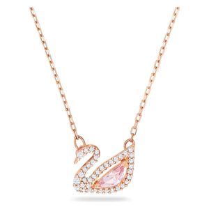  Swarovski Women's Dazzling Swan Necklace - Rose Gold 
