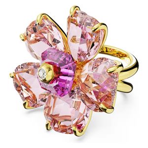 Swarovski Women Idyllia cocktail ring Flower ,52 - Pink