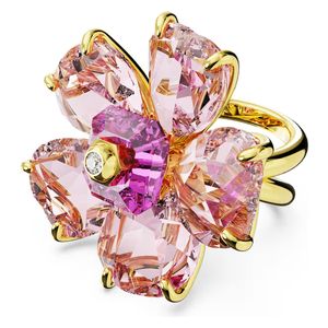 Swarovski Women Idyllia cocktail ring Flower ,55 - Pink