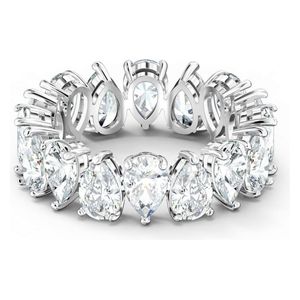  Swarovski Women Pear Cut Ring ,50 - White 