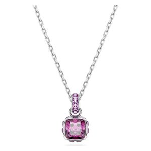 قلادة حجر الميلاد نسائية سواروفسكي - بنفسجي