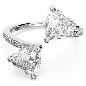  Swarovski Women Mesmera open ring Heart ,55 - White 