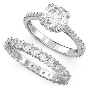  مجموعة خواتم ستيلا 2 للنساء من سواروفسكي ,58 - ابيض 