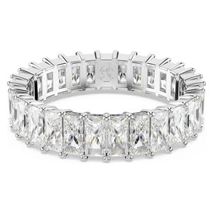  Swarovski Matrix ring Baguette cut White Rhodium plated, 52 - White 