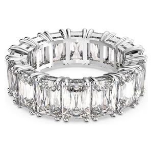  Swarovski Women Vittore Wide ring ,52 - White 
