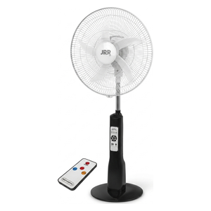  مروحة تاور - قابلة للشحن - ريموت كنترول - إضاءة - 18 انج - TG-8058D - أسود 