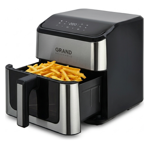  Grand GR-GLA - Air Fryer - Digital Touch Control - 1500W - 8L - Silver 