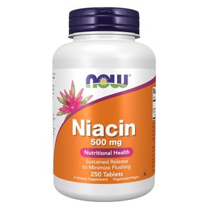  NOW Foods Supplements Niacin Vitamin B 3 - 250 Tablets 