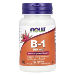  Now Foods Vitamin B-1 100 mg - 100 Tablets 
