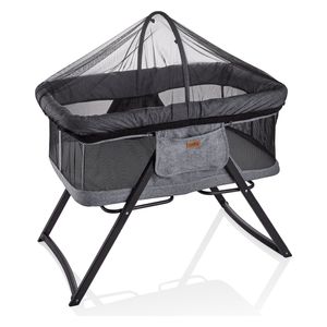 BabJem 2in1 Bed and Crib - Grey