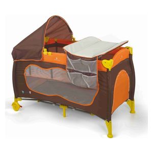 Plebani Complete Baby Cot with Mosquito Net - Orange