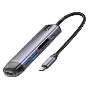 Mcdodo HU-7740 -  Adapter -2 in-1 - USB-C - 1.2m -  Black