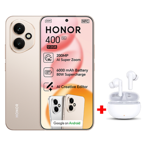 Honor 400 5G - Dual SIM - 6.55 Inch - Amoled 120 Hz - Snapdragon 7 Gen 3 (4 nm) - 6000 mAh + Honor Earbuds X7 Lite