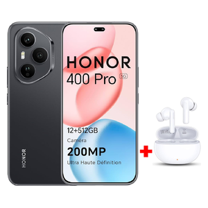 هونر 400 برو 5G - دبل سيم - 512/12 كيكابايت - 6.7 انج - اموليد 120 هيرنز - سنابدراجون 8 الجيل الثالث (4 نانومتر) - بحجم بطارية 6000 ميلي امبير + سماعة هونر Earbuds X7 Lite