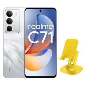  Realme C71 - Dual Nano SIM - 6.67 Inch Display, 120 Hz - UNISOC T7250 Octa-core - 6300 mAh, 45W Fast Charging + Stand 