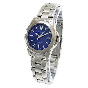 Casio Watch LTP-1215A-2A2DF For Women - Analog Display, Stainless Steel Band - Silver