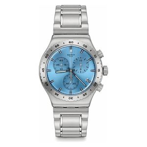  ساعة سواتج للجنسين YVS528G - عرض بعقارب, سوار من الستانلس ستيل - سلفر 