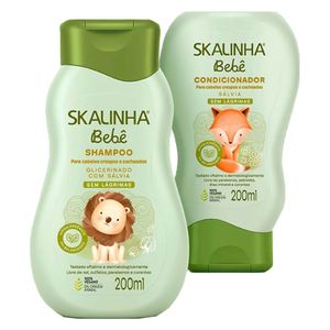 Skala Skalinha Bebe Shampoo & Conditioner - For Curly and Wavy Hair - Cleansing & Hydration, 200×200ml