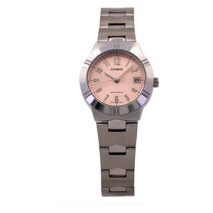 Casio Watch LTP-1241D-4A3DF For Women - Analog Display, Stainless Steel Band - Silver