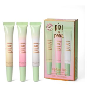 بيكسي ليب تون تريو - مجموعة مرطب شفاه لامع - يعزز لون شفاهك - 12 مل, جولد غليم، بينك باتينا، سنو بيرل