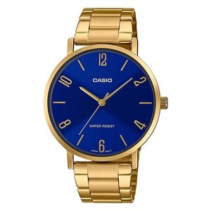 Casio Watch MTP-VT01G-2B2UDF For Men - Analog Display, Stainless Steel Band - Gold