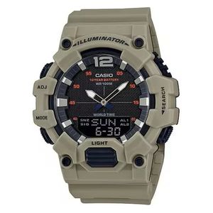 Casio Watch HDC-700-3A3VDF For Men - Digital Display, Resin Band - Gray