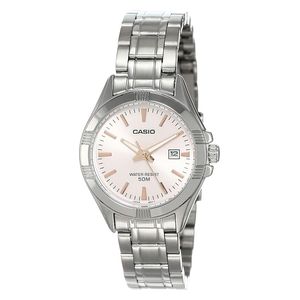  Casio Watch LTP-1308D-4AVDF For Women - Analog Display, Stainless Steel Band - Silver 