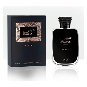 Hawas Black by Rasasi for Men - Eau de Parfum, 100ml