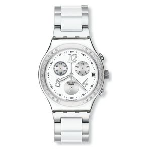 Swatch Watch For Unisex - Analog Display, Stainless Steel Band - YCS511GC - Silver