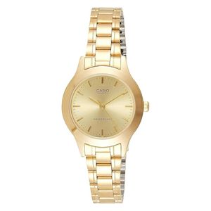 Casio Watch LTP-1128N-9ARDF For Women - Analog Display, Stainless Steel Band - Gold