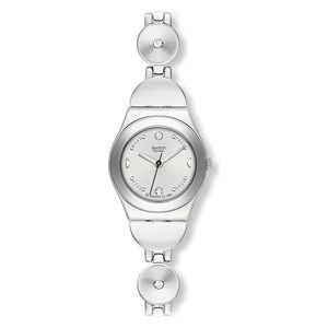  Swatch Watch YSS213G For Women - Analog Display, Stainless Steel Band - Silver 