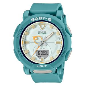  ساعة كاسيو للنساء BGA-310RP-3ADR - عرض بعقارب, سوار من الراتنج - ازرق 