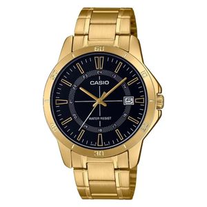 Casio Watch MTP-V004G-1CUDF For Men - Analog Display, Stainless Steel Band - Gold