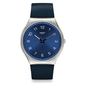  سواتج ساعة للرجال - عرض بعقارب, سوار من المطاط - SS07S102 - ازرق 