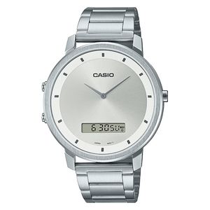 Casio Watch MTP-B200D-7EDF For Men - Analog Display, Stainless Steel Band - Silver